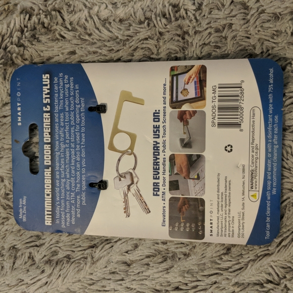 FREE GIFT ANTIMICROBIAL GOLDTONE METAL DOOR OPENER ANTIMICROBIAL - Picture 2 of 2